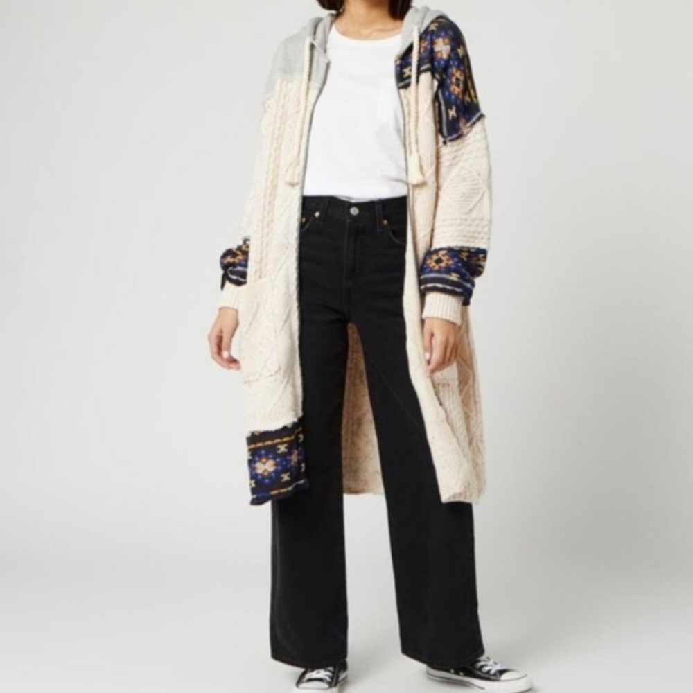 Free People Sweater Coat Capture The Moment Heavy Weight Chunky Knit Sm & Md NWT - Picture 12 of 15